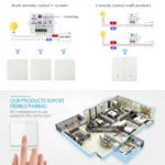 Wireless Smart Switch Light 433Mhz RF 86 Wall Panel Switch with Remote Control Mini Relay Receiver 220V Home Led Light Lamp Fan - Image 2