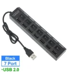 Coolcirc High Speed 7 Ports USB HUB 2.0 Adapter Expander Multi USB Splitter Multiple Extender with LED Lamp Switch for PC Laptop - Image 5