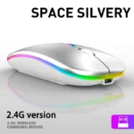 Tablet Phone Computer Bluetooth Wireless Mouse Charging Luminous 2.4G USB Wireless Mouse Portable Mouse - Image 8
