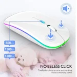 Wireless Mouse Rechargeable Silent LED Backlit Mice PC Laptop Computer Mous 2.4Ghz Receiver Bluetooth Dual Mode Optical Mice - Image 2