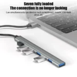 7 Ports USB 3.0 Type C HUB Expander Splitter High Speed OTG Adapter Docking Station For LaptopPC Hard Drive Mouse Keyboard - Image 4