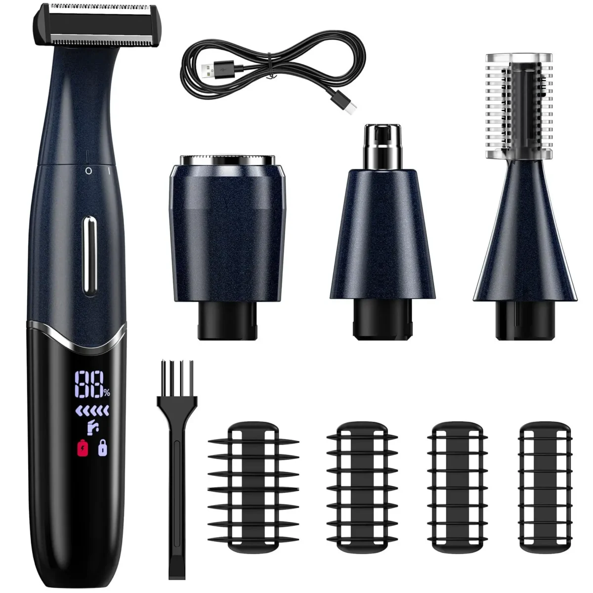 4 in 1 Shaver Women Wet/Dry Bikini Line Sensitive Balls Pubic Hair Shaving Trimmer Face Beard Clipper Intimate Areas Haircut - Image 1