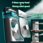 New 3 In 1 Fan AIr Conditioner Household Mini Air Cooler LED Night Light Portable Humidifier Air Adjustment Fan Office Home Fan - Image 4