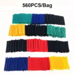 164/560pcs Polyolefin Heat Shrink Tubing Set 2:1 Shrink Ratio for Wires Cables Multicolor Sleeves - Image 5