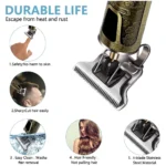 T9 LCD Electric Hairdresser Oil Shaving Head Electric Pusher Carving Electric Pusher Clipper Hair Precision Trimmer for Men Care - Image 3