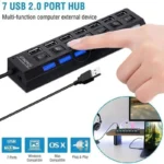 USB Hub 7-in-1 Adapter Multi Ports Use Power Adapter Extensor USB 2.0 PC Computer Accessories Switch USB for Pc Usb Port Laptop - Image 2