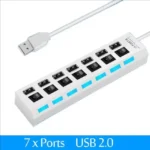 Switch Extension Hub 7-port USB2.0 Hub Computer USB Extension Hub One Drag Seven USB2.0 Splitter PC Laptop Desktop - Image 8
