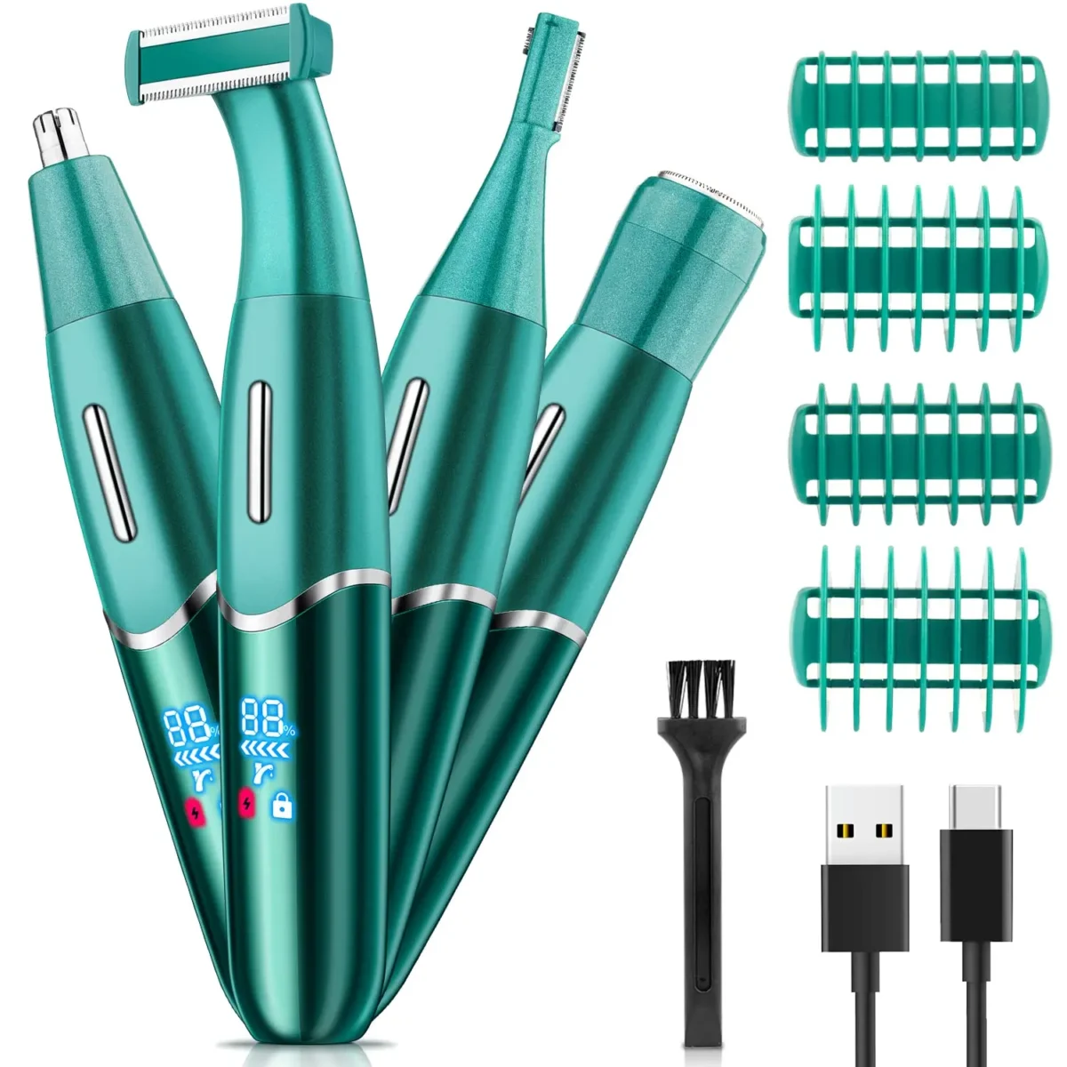 4 in 1 Shaver Women Wet/Dry Bikini Line Sensitive Balls Pubic Hair Shaving Trimmer Face Beard Clipper Intimate Areas Haircut - Image 7