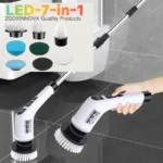Household Cordless Multipurpose Spin Scrubber Kitchen Gadgets Hair Brushes Bathroom Broom Toilet Mops Electric Cleaning Brush - Image 9