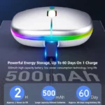 Wireless Mouse For Laptop PC Bluetooth RGB Rechargeable Mouses Wireless Computer Silent Mice LED Backlit Ergonomic Gaming Mouse - Image 2