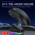 ATTACK SHARK X11 Tri-modle-Gaming Mouse with Magnetic Rechargeable Dock, PixArt PAW3311 Gaming Sensor for E-sport PC/LAP - Image 2