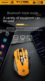 Inphic A9 2.4G Bluetooth wireless silent mouse mecha style mechanical feel For Pc Gamer Office Computer Laptop Accessories Ma - Image 3