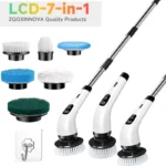 Household Cordless Multipurpose Spin Scrubber Kitchen Gadgets Hair Brushes Bathroom Broom Toilet Mops Electric Cleaning Brush - Image 7