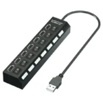 Multiple Expander USB Hub 7 Port Multi USB Splitter Power Adapter With On Off Switch for PC Laptop MacBook Accessories - Image 7