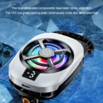 Mobile phone Radiator Esports Cooler Quiet Portable Air Game Live Quick Cooling Back Clip Bracket Semiconductor Cooling Radiator - Image 2