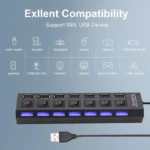 Switch Extension Hub 7-port USB2.0 Hub Computer USB Extension Hub One Drag Seven USB2.0 Splitter PC Laptop Desktop - Image 4