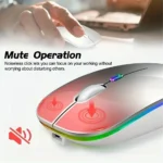 Wireless Mouse Gaming Mouse Backlight USB Compatible RGB Rechargeable Mice Silent Backlit Ergonomic Gaming Mouse for Laptop PC - Image 6