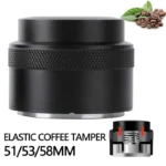 51/53/58mm Espresso Coffee Tamper Spring Loaded Coffee Tampers with Stainless Steel Flat Base Barista Leveler Tool Home Cafe Use