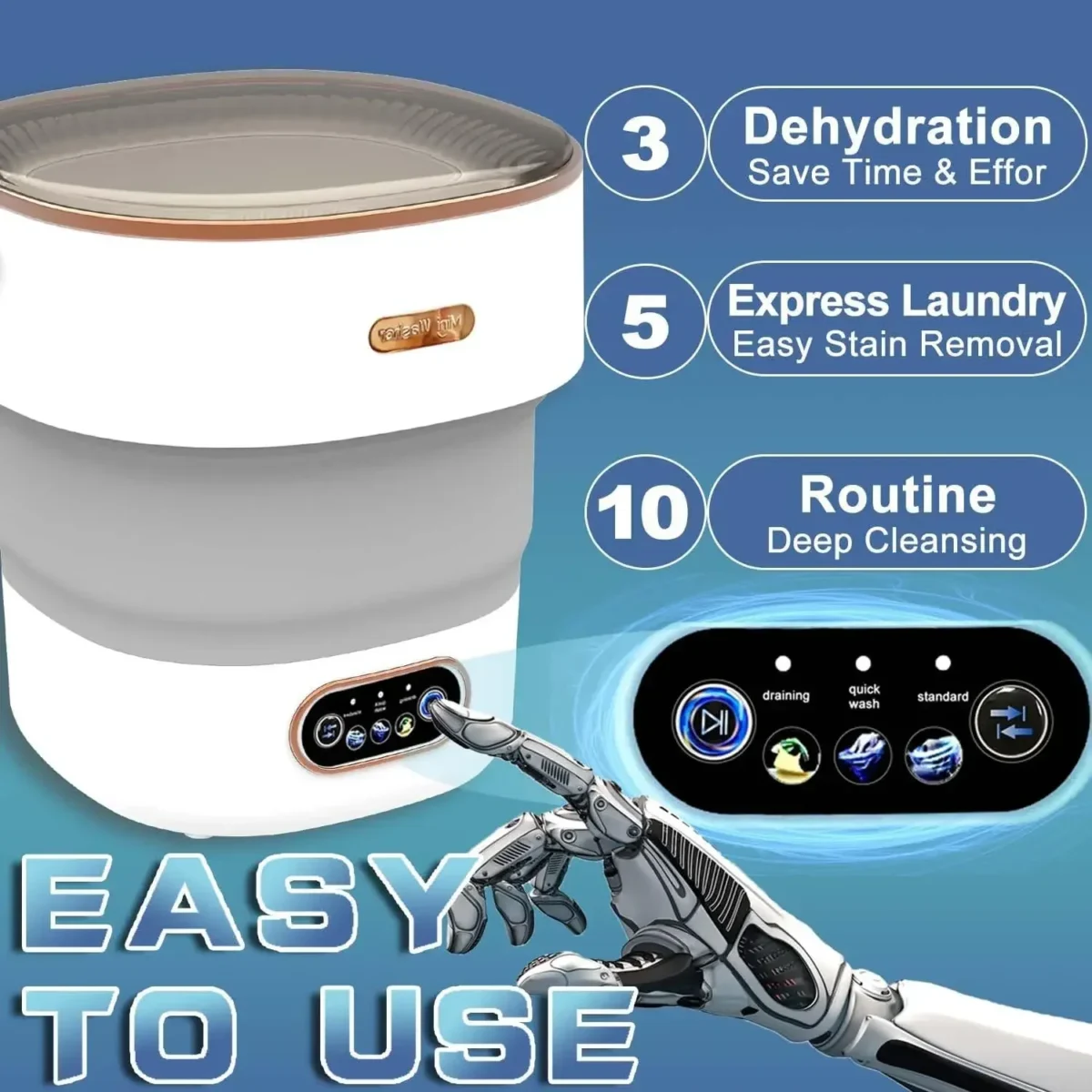 15L Portable Small Washing Dryer Machine - Image 2