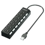 Multiple Expander USB Hub 7 Port Multi USB Splitter Power Adapter With On Off Switch for PC Laptop MacBook Accessories - Image 2