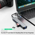 8 In 2 USB-C Hub With 3.0 SD/TF Card Reader Multi-Port Adapter For Laptop Tablet And Phone TypeC Docking Station For Office Work - Image 4