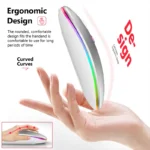 Wireless Mouse For Laptop PC Bluetooth RGB Rechargeable Mouses Wireless Computer Silent Mice LED Backlit Ergonomic Gaming Mouse - Image 4