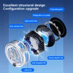 Mobile phone coole Magnetic Phones Cooler Back-Clip 2in1 Game Cooler Semiconductor Fast Phone Cooling Fan for IOS Android Phone - Image 4