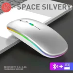Wireless Mouse Rechargeable Silent LED Backlit Mice PC Laptop Computer Mous 2.4Ghz Receiver Bluetooth Dual Mode Optical Mice - Image 9