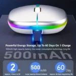 Wireless Mouse Gaming Mouse Backlight USB Compatible RGB Rechargeable Mice Silent Backlit Ergonomic Gaming Mouse for Laptop PC - Image 4