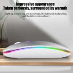 Tablet Phone Computer Bluetooth Wireless Mouse Charging Luminous 2.4G USB Wireless Mouse Portable Mouse - Image 5