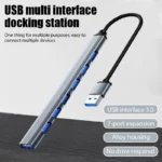 7 Ports USB 3.0 Type C HUB Expander Splitter High Speed OTG Adapter Docking Station For LaptopPC Hard Drive Mouse Keyboard