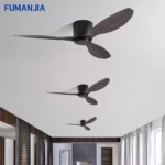 FUMANJIA Ultra-Thin DC Ceiling Fan with Remote - 6-Speed Silent, 3 ABS Blades, Ideal for Low Ceilings & Minimalist Spaces - Image 3