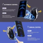 Wireless Charger Car Phone Holder Stand 15W Fast Charging Station For iPhone Xiaomi Samsung Huawei Magnetic Wireless Car Charger - Image 4