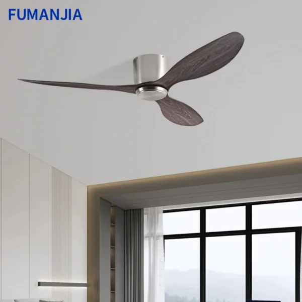 FUMANJIA Ultra-Thin DC Ceiling Fan with Remote - 6-Speed Silent, 3 ABS Blades, Ideal for Low Ceilings & Minimalist Spaces