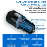 Olaf 68W PD Car Charger USB Type C Fast Charging Car Phone Adapter for iPhone 13 12 Xiaomi Huawei Samsung S21 Quick Charge 3.0 - Image 2