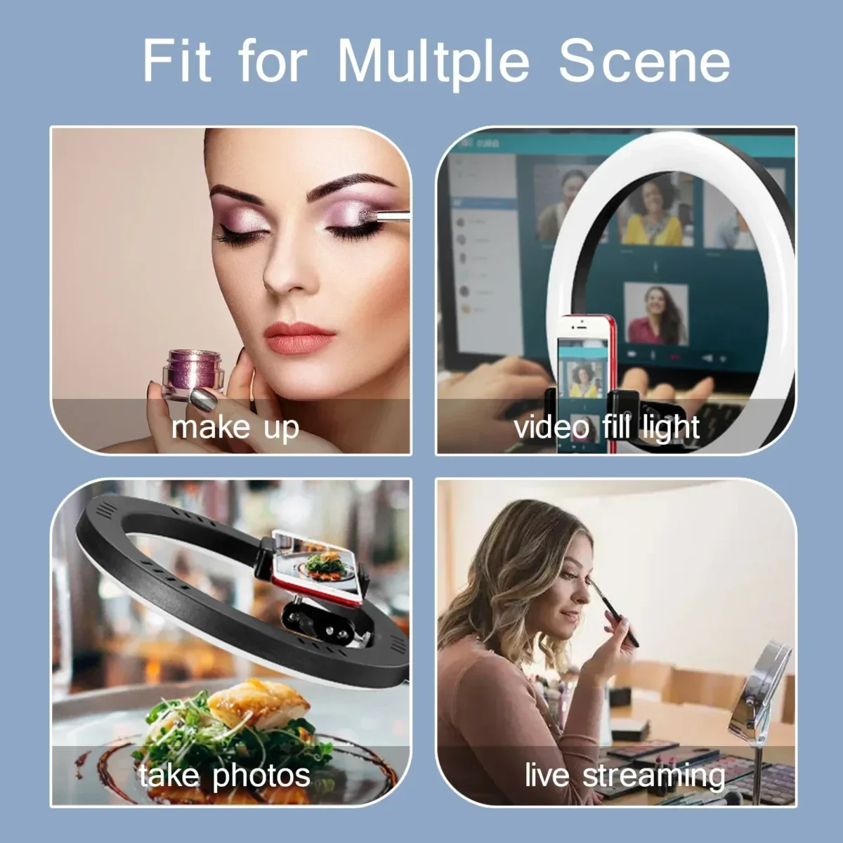 Universal Mobile Phone Holder For Live Streaming Photography Light Phone Ringlight Tripod Stand Photo Video LED Ring Light Lamp - Image 4